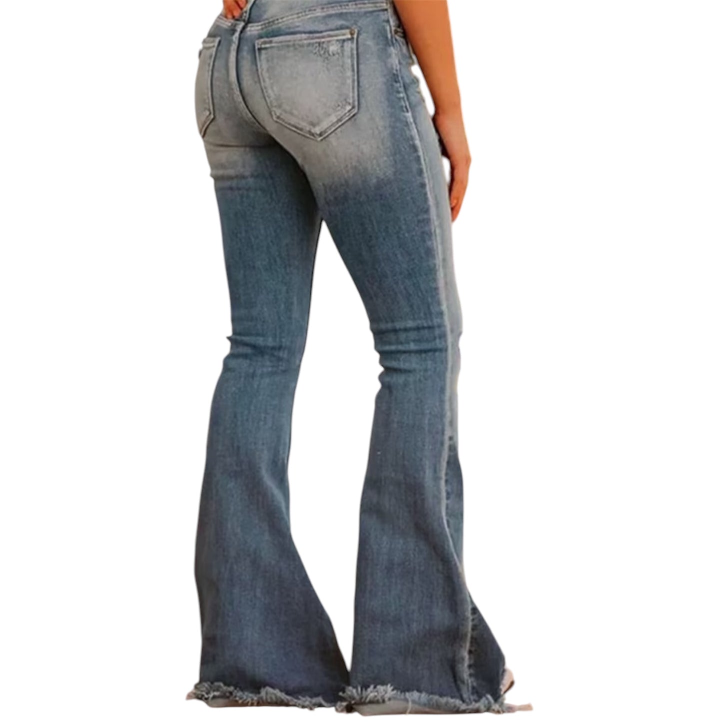 Women’s Distressed Bell Bottom Jeans